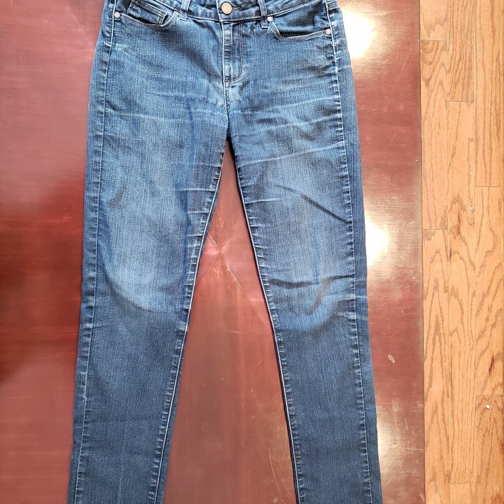 Paige Skyline Skinny Jeans Stretch Women's Blue